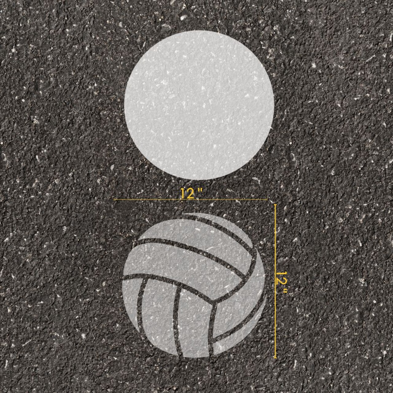 Volleyball Parking Space Stencil | High School Senior Parking Spot | Reusable | Stencil Ease |